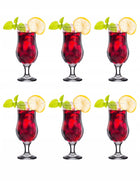 LAV FIESTA Zestaw Kieliszki komplet 6 szt Koktajl Pokale do piwa 390 ml szklane naczynia do drinków, można myć w