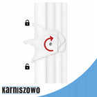 Karnisz szyna sufitowa aluminiowa podwójna z osłoną 200 cm żabka/agrafka prowadnica do firan i zasłon, dwutorowa