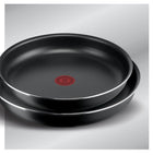Patelnie Tefal ingenio extra czarna non-stick 24/28 cm zestaw 3 el do smażenia, odpinany uchwyt, do piekarnika i