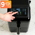 Frytkownica beztłuszczowa dwukomorowa pionowa 11,6l AIR fryer berdsen 3000W czarny