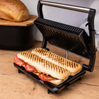 Opiekacz grill elektryczny airdweller 1000W do kanapek panini toster 180° nominalna czarny
