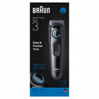 Braun Series 3 BT3500 Trymer do zarostu męski + grzebień + szczoteczka czarny