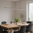 Lampa sufitowa wisząca 120cm 4000K LED ŻYRANDOL czarny Mocne jasne światło oświetlenie do salonu, nowoczesna oprawa