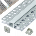 Profil LED aluminiowy do płyt GK gipsowych 2m Solidny Regips Taśmy LED listwa szpachlowa, zabudowa karton-gips, kanał