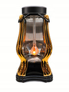 Znicz solarny kapliczka na cmentarz grób złoty elegancki LED - 25cm lampion nagrobny, ozdoba pomnika, ponad 75 h