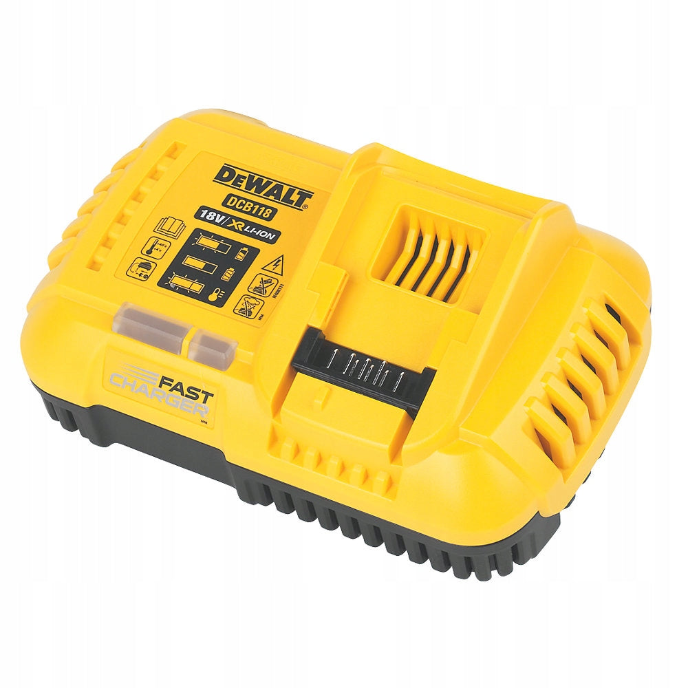 Szybka ładowarka XR 18V i FLEXVOLT DeWalt DCB118 ładowanie 8A do akumulatorów 20V 54V 60V, zasilanie elektronarzędzi
