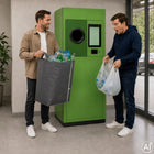 Kosz na butelki puszki kaucyjne zwrtone pojemnik 100l z wyjmowaną torbą do segregacji odpadów, plastikowy