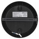 Panel LED natynkowy 24W NW czarny 22,5cm Plafon lampa sufitowa koło oprawa oświetleniowa z wbudowanym źródłem światła