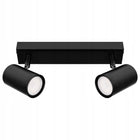Lampa sufitowa HALOGENOWA kinkiet OPRAWA LED reflektor SPOT 2x GU10 czarna prostokątna, 31,5 cm, do oświetlenia