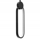Lampa sufitowa jednopunktowa wisząca czarna LED metalowa ring loft ledowa oprawa do salonu jadalni kuchni, zintegrowane