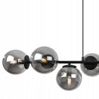 Lampa sufitowa żyrandol czarny do kuchni salonu pokoju glamour loft kule oświetlenie wiszące, 8 punktów świetlnych