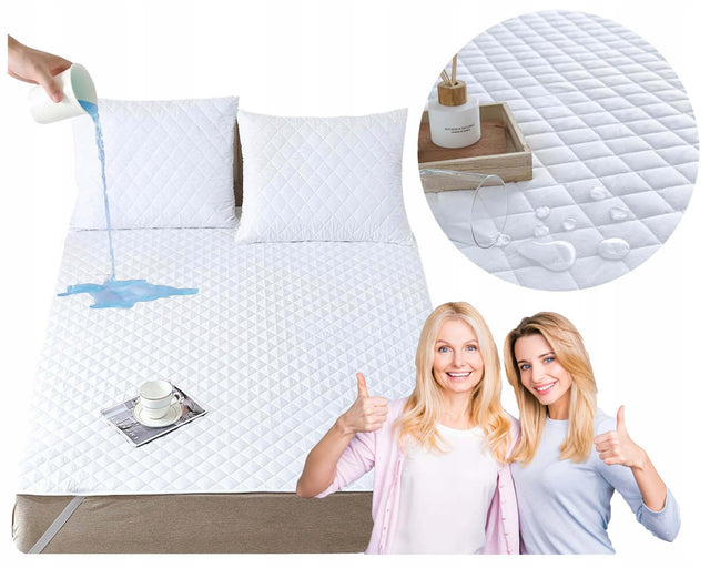 Ochraniacz na Materac 140x200 wodoodporny Pikowany Podkład Pokrowiec Mata powłoka antyalergiczna, certyfikat oeko-tex Standard 100