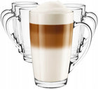 Szklanki do kawy Latte Macchiato DUŻE 400ml 6szt szklane naczynia na herbatę, bezbarwne, nadające się do zmywarki