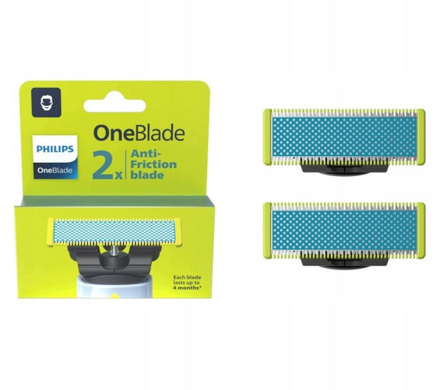 2szt Ostrza Philips OneBlade do skóry wrażliwej QP225/50 do skóry wrażliwej wymienne wkłady tnące, golenie zarostu, twarz