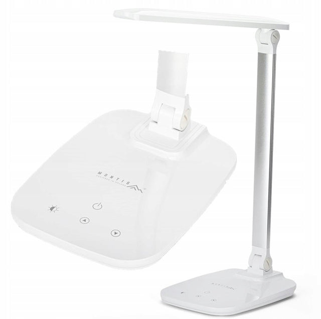 Wielofunkcyjna lampka biurkowa LED montis MT042 lampa stołowa do czytania i nauki, biała, wysokość 40,5 cm, zasilanie sieciowe