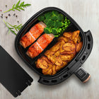 Frytkownica beztłuszczowa 4l złota AIR fryer separator 8 programów mocna 1500 w czarny