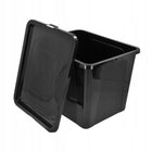 Pojemnik plastikowy czarny 30l z pokrywą pudełko box na zabawki do garażu organizer, skrzynka uniwersalna 40x33x10 cm
