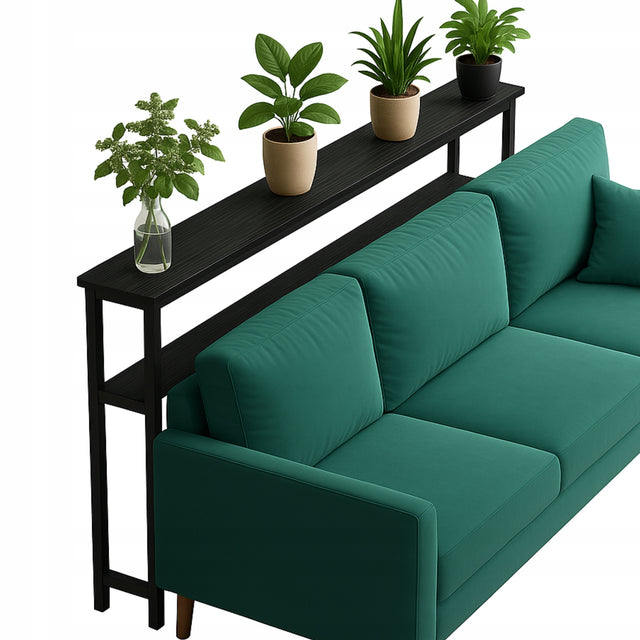 Konsola stolik loft ZA kanapę regał boczny kwietnik salon czarna 102x100x20 /Wzór
