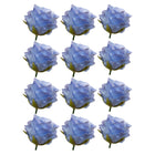 Róża vivaldi główka niebieska 12 sztuk 8cm sztuczne kwiaty do stroików dekoracje florystyczne, element kompozycji