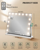 Lustro do makijażu 15LED Głośnik Bluetooth Lupa 10x Uchwyt na telefon 58x46cm 61 mm 50.5 mm