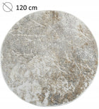 Dywan Okrągły do Salonu Sypialni 120cm Glamour Nowoczesny Marmur Kamienny 120 cm do wnętrz