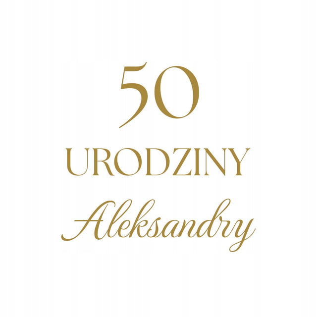Naklejka urodziny z liczbą imię napis 60cm dekoracja ścienna, ozdoba jubileuszowa, personalizowana na przyjęcie