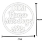 Tablica Ślubna Dom Pana Młodego Koło 40cm Ozdoba Dekoracja Weselna szyld na bramę, napis na wejście, zawieszka na drzwi
