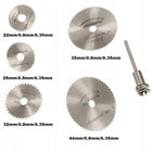 Zestaw tarcz tarczki 6szt do cięcia miniszlifierki + adapter wkrętarka aluminium, ceramika, kamień, szkło, akryl