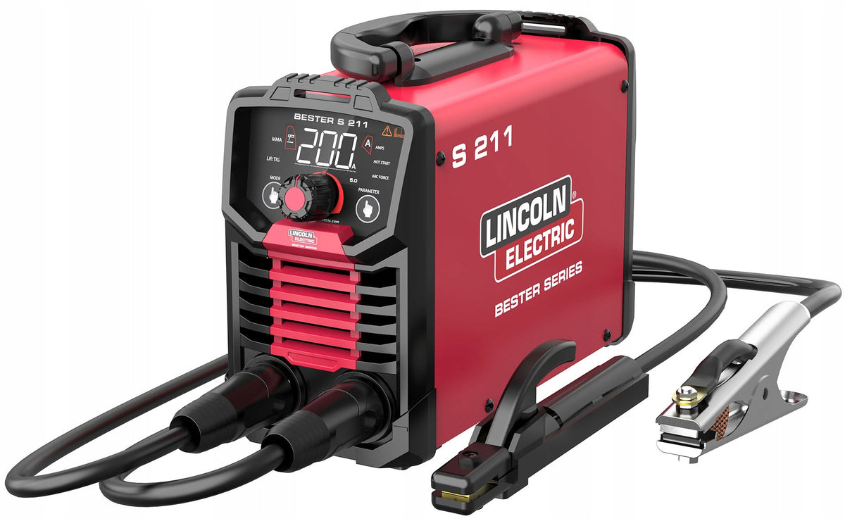 Spawarka inwertorowa elektrodowa MMA Lincoln Electric Bester S 211 do spawania TIG, elektrody 5 mm, 15–200 a, 230 V