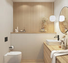 Lamele ścienne na płycie Vilo 265cm x 14,8cm satin cream panel dekoracyjny, okładzina do wnętrz, profil slim z