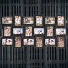 Duża ramka 18 zdjęć fotorama 93x47 cm multi foto galeria kolaż czarny na fotografie, do salonu, z tworzywa sztucznego