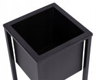 Kwietnik stojący półka industrial stojak na kwiaty metalowy loftowy 40 cm podstawka pod doniczkę czarna do salonu, 1