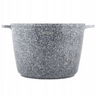 Garnek tradycyjny granitowy aluminiowy kociołek na GAZ indukcja ofenbach 24 cm, 6,2 l, z pokrywą, do piekarnika