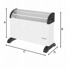 GRZEJNIK ELEKTRYCZNY KONWEKTOROWY FARELKA TERMOSTAT 2000W ENERGOOSZCZĘDNY 385 mm 430 mm grzewcza biały