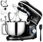 Robot kuchenny planetarny mikser z misą kerch mychef black 6,2l 3KOŃCÓWKI do wyrabiania ciasta, ubijania i ucierania