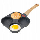 PATELNIA NA JAJKA 4 OTWORY DO JAJEK SADZONYCH PLACKÓW PANCAKES OMLETÓW kwadratowa 19 cm z powłoką nieprzywierającą