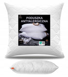 Poduszka 50X60 antyalergiczna pikowana gruba miękka biała mikrofibra zamek wypełnienie z kulki silikonowej, do spania