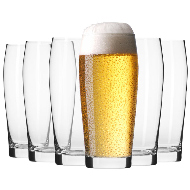 Szklanki do piwa Chill krosno 6szt 500ml klasyczne kufle do jasnego piwa bezbarwne szkło, można myć w zmywarce