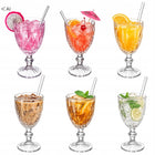 Kieliszki Kryształowe do Wina Drinków Wody karo 310ml Zestaw 6szt Szkło Kpl 310 ml bezbarwny