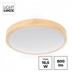 Plafon LED drewno LL picof PLAFON2 okrągły 16,5W 27,5cm lampa sufitowa, oprawa ze zintegrowanym źródłem światła, biała