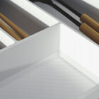 Wkład na sztućce do szuflady 50 cm organizer biały rejs MAX 450x490 mm plastikowy pojemnik kuchenny, 5 przegródek