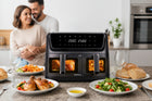 Frytkownica beztłuszczowa 11l airfryer 2700W Eldom FR220 duża podwójna czarny