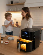 Frytkownica beztłuszczowa AIR fryer 2000W 6l airdweller 8 programów czarna 2000 w czarny