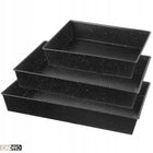 Blacha do pieczenia ciast zestaw 3 sztuk formy uniwersalne stal węglowa metalowe naczynia do wypieków 40 x 24 cm, wys