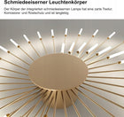 LAMPA SUFITOWA LED ŻYRANDOL ZŁOTY WISZĄCY NOWOCZESNY DO SALONU 4500K 42W metal