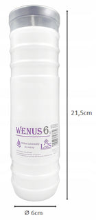 Rewelacyjne wkłady do zniczy Parafinowe Wenus 6 Linis 6 dni do lampionu nagrobnego, czas palenia 144 h, 1 szt