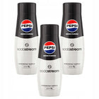 Syropy do wody gazowanej SodaStream Pepsi Zero Cukru 3x440ml 440 ml czarny