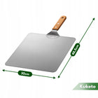 Łopata do pizzy szufla taca stal nierdzewna inox kwadratowa profesjonalna blacha wypiekowa, metalowa, szerokość 30 cm