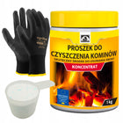 Środek proszek do czyszczenia komina pieca wypalania sadzy hansa 1kg zestaw środek do czyszczenia