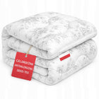 KOŁDRA 140X200 ANTYALERGICZNA CAŁOROCZNA W KWIATY POLSKI PRODUKT PREMIUM wypełnienie silikonowane, poszycie